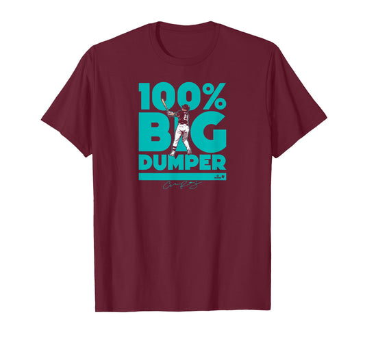 BreakingT Cal Raleigh - 100% Big Dumper - Seattle Baseball T-Shirt, Small, Blue