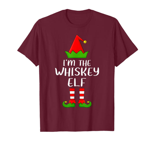 Funny Matching Family I'm The Whiskey Elf Christmas T-Shirt