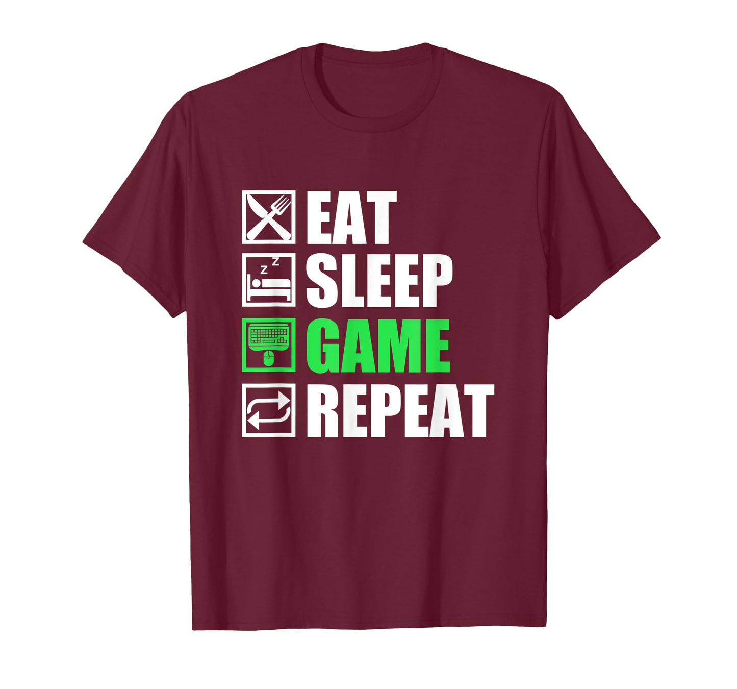 Eat Sleep Game Repeat | PC Gamer T-Shirt