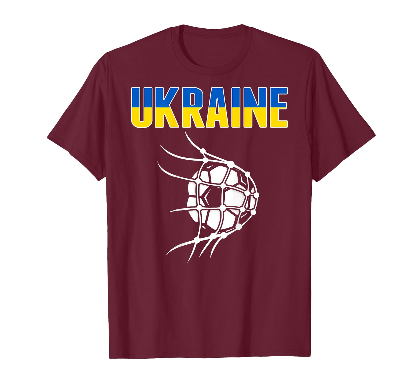 Ukraine Soccer Fans Jersey - Ukrainian Flag Football In Net T-Shirt
