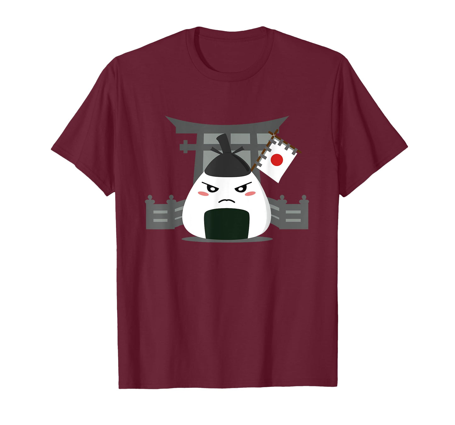 Angry Onigiri - Kawaii Japanese Food T-Shirt
