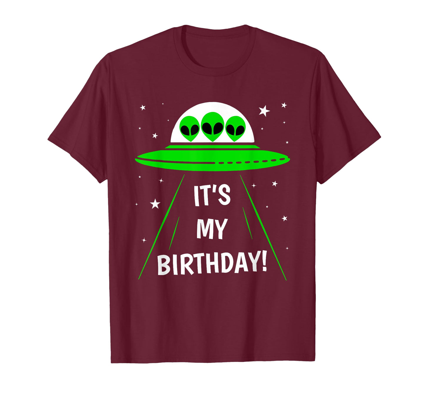 It's My Birthday Cute Alien UFO Ship In Space Funny Alien T-Shirt