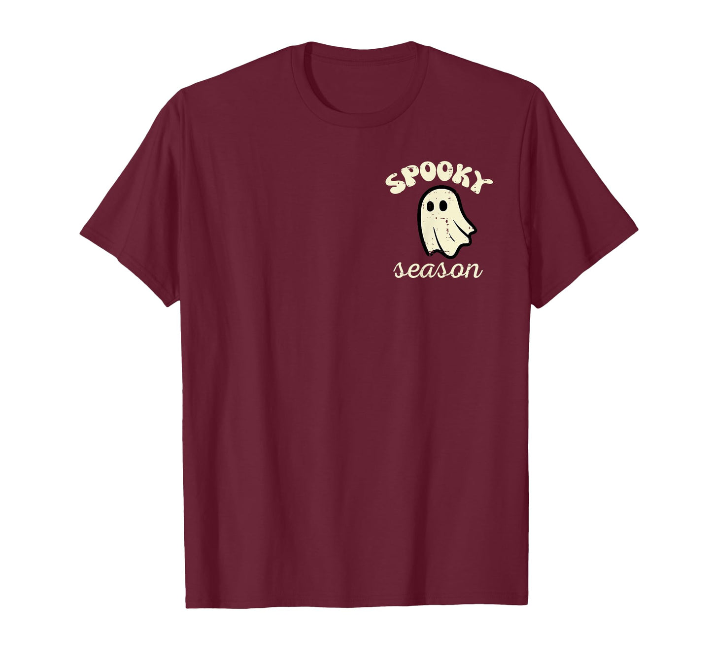 Halloween Ghost Spooky Season Costume Pocket Men Women Kids T-Shirt