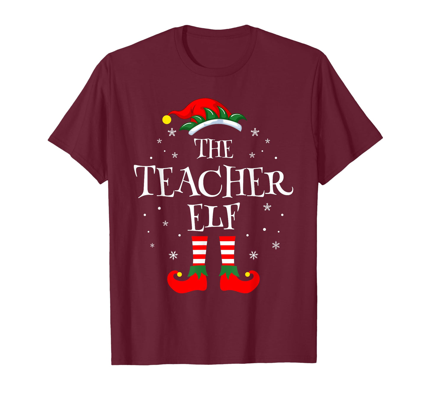 The Teacher Elf Christmas Family Matching Group Xmas Funny T-Shirt