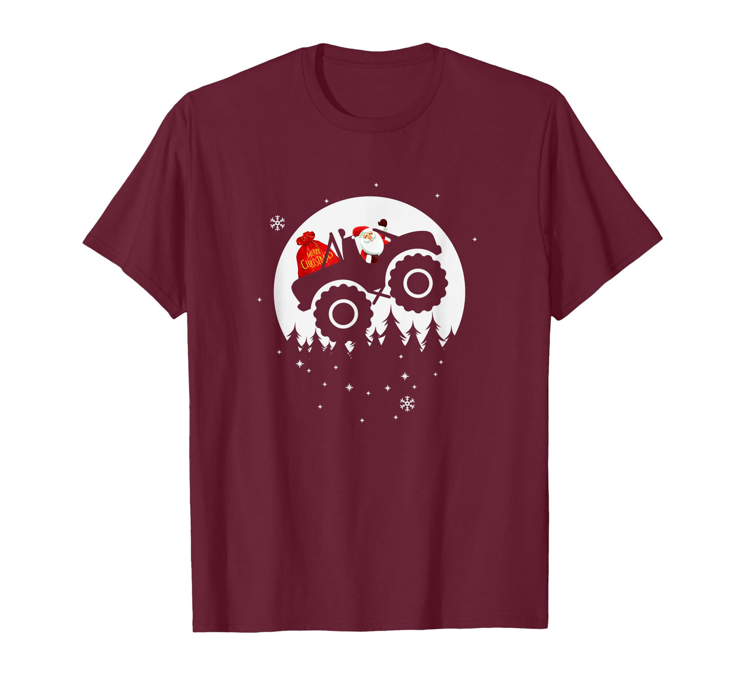 Monster Truck Pajama Christmas T-Shirt
