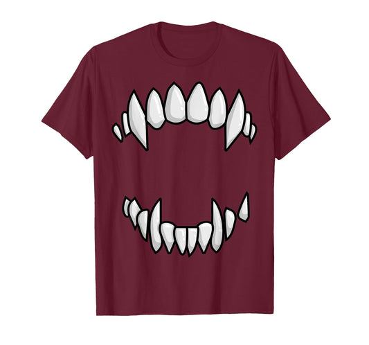 Vampire Fangs Teeth Halloween Monster Teeth Costume T-Shirt