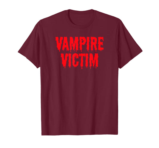 Vampire Victim Halloween Costume Lazy Disguise T-Shirt