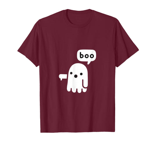 Cute Minimalist Boo Ghost Funny Halloween Ghostcore T-Shirt
