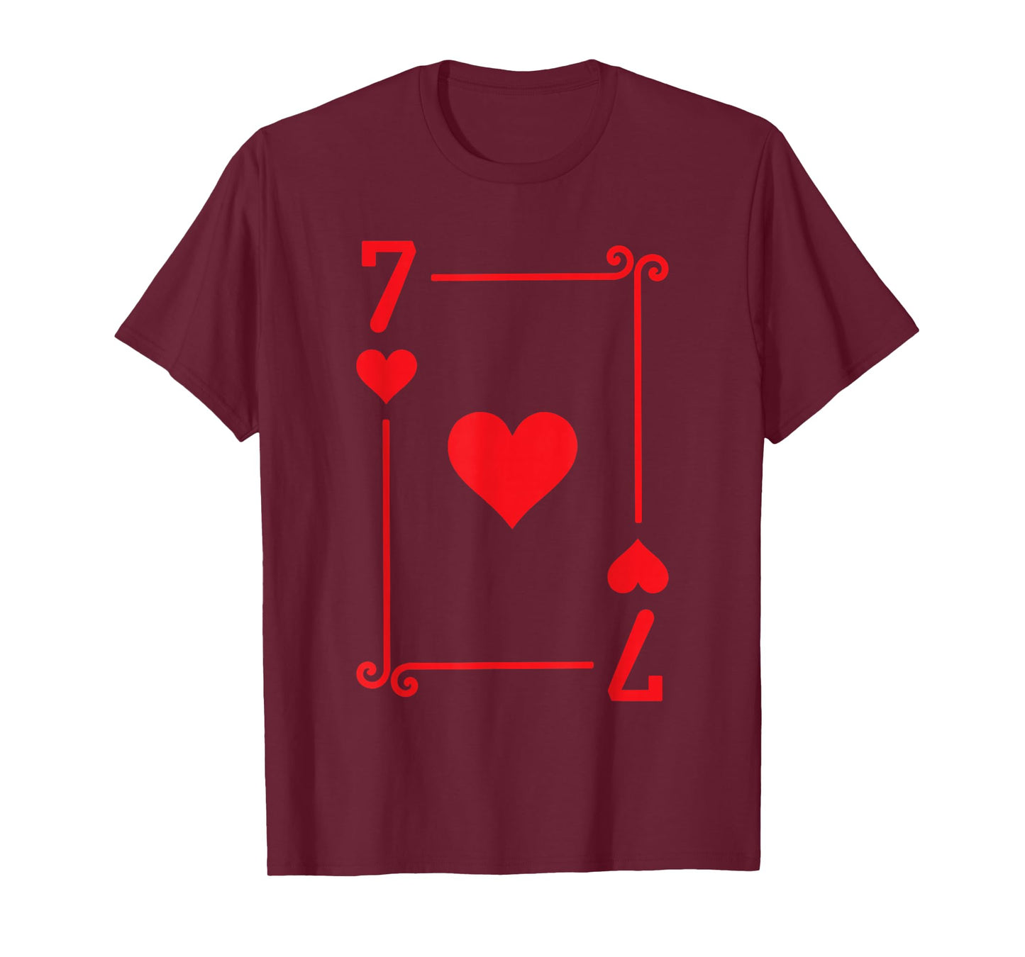 Playing Cards Costume - 7 Hearts Card - Seven Card T-Shirt