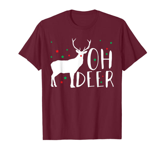 Oh Deer Hunter Hunting Antler Christmas Gift Idea Present T-Shirt