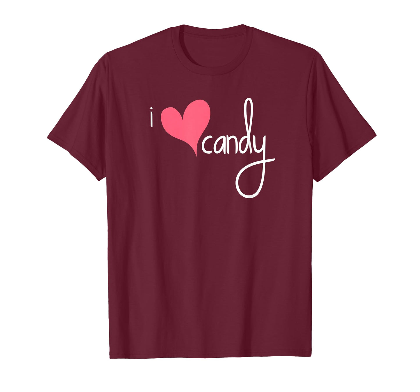 Candy Shirt, I Love Candy Heart Tee Pink T-Shirt T-Shirt