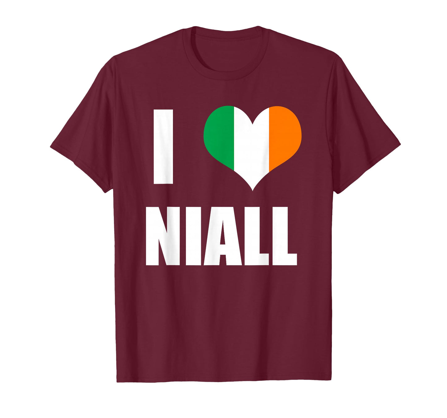 I Love Niall T-Shirt - Ireland Flag Heart T-Shirt