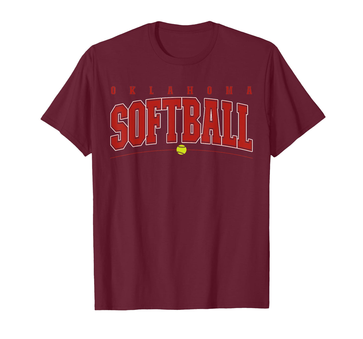 Oklahoma Softball Vintage Mens Kids Team Retro Softball Fan T-Shirt