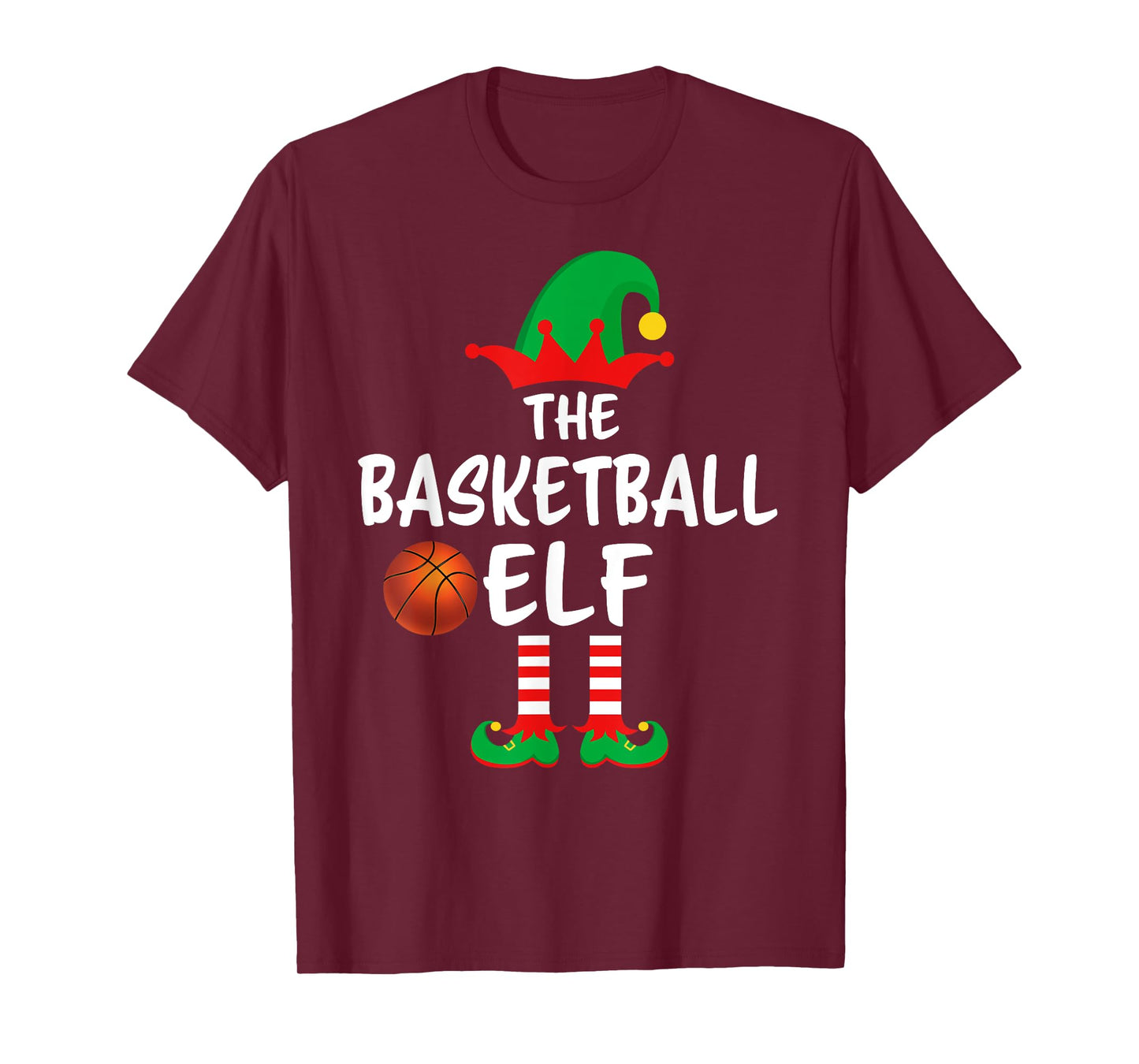 The Basketball Elf Matching Family Christmas T-Shirt