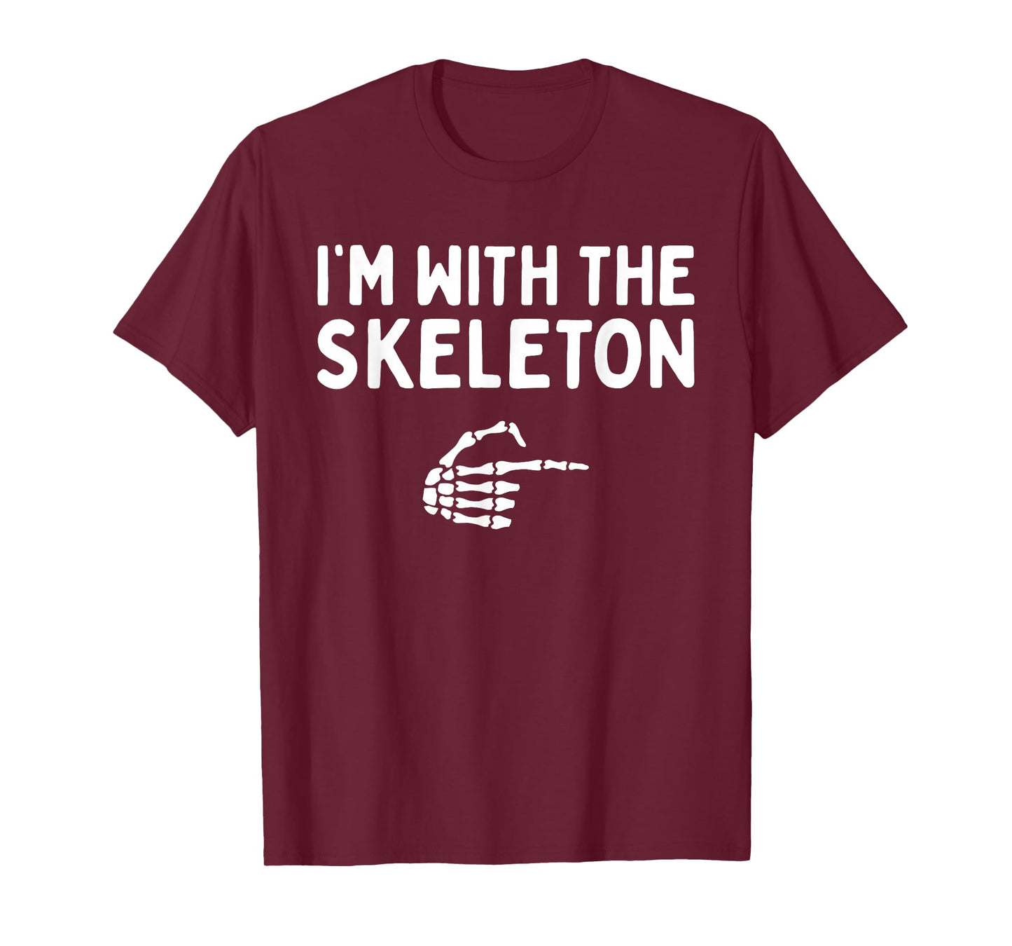 I'm With The Skeleton Halloween Costume Matching Couples T-Shirt