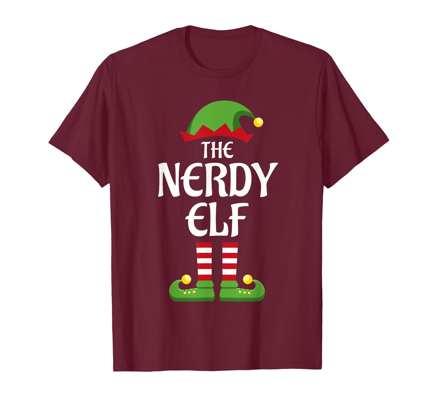 Nerdy Elf Family Matching Group Christmas T-Shirt