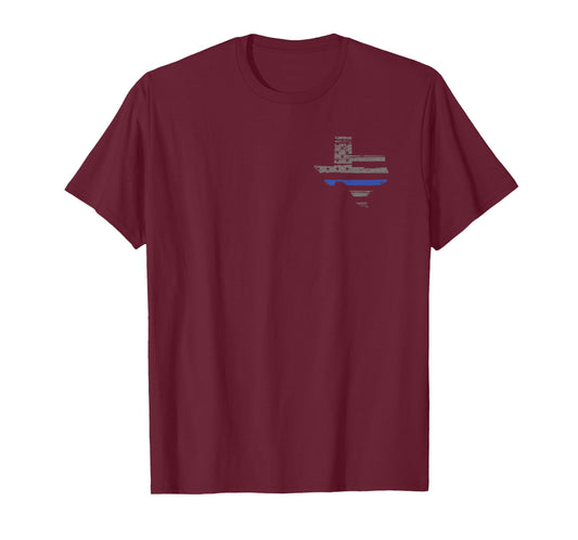Texas Police, Law Enforcement Thin Blue Line Shirt T-Shirt