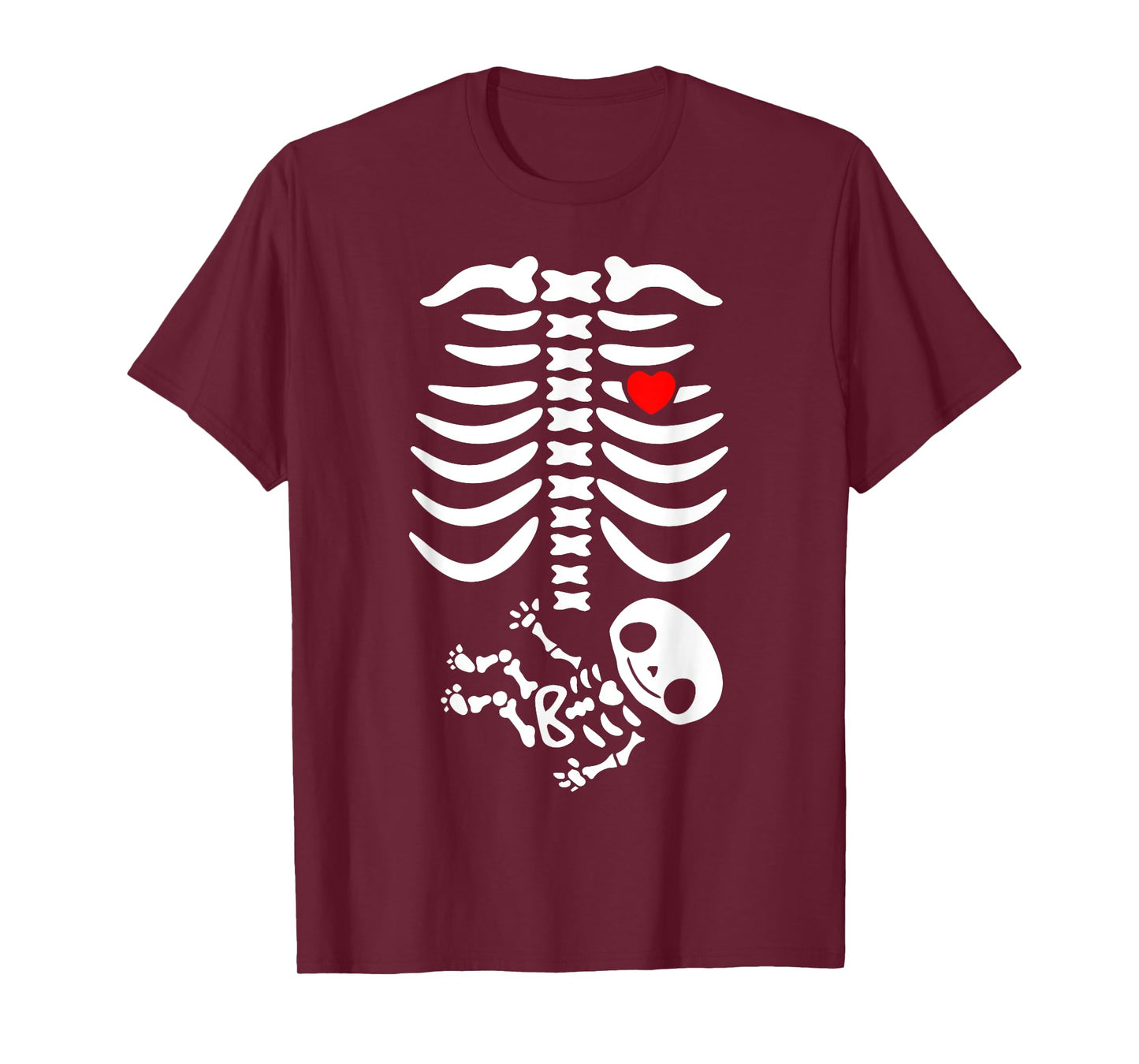 Baby Skeleton Pregnancy Halloween Pregnant Matching Family T-Shirt
