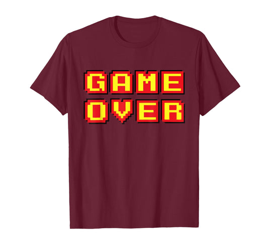 Game Over Vintage Retro Video Games Gaming gift arcade T-Shirt