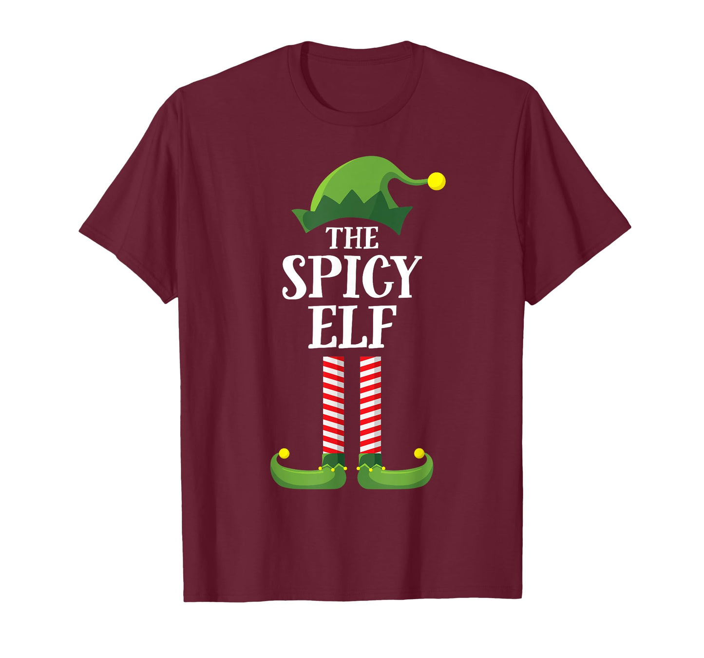 Spicy Elf Matching Family Group Christmas Party Funny Elf T-Shirt
