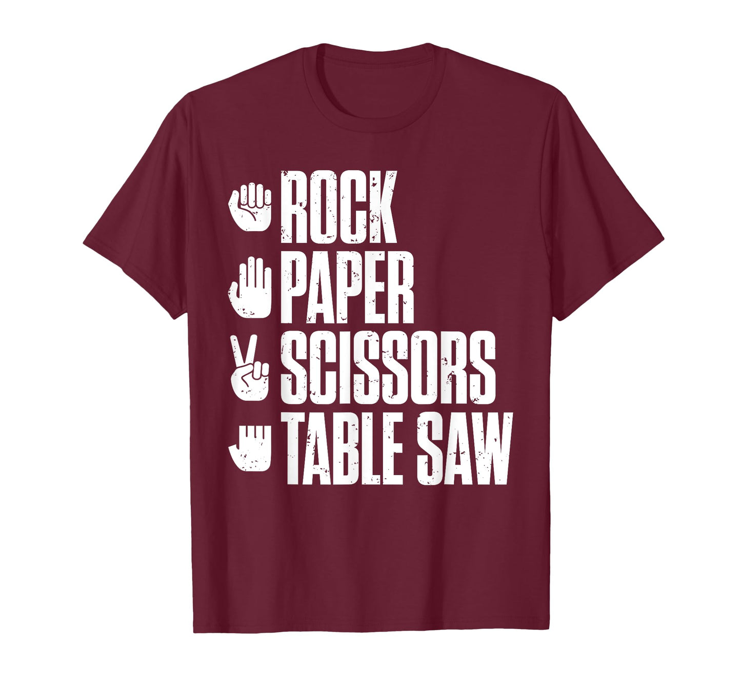 Rock Paper Scissors Table Saw Funny Carpenter T-Shirt T-Shirt