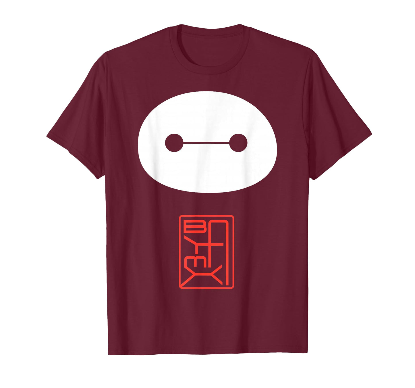 Disney Big Hero 6 Baymax Face Kanji Poster T-Shirt