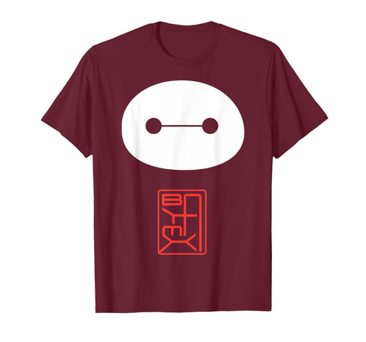 Disney Big Hero 6 Baymax Face Kanji Poster T-Shirt