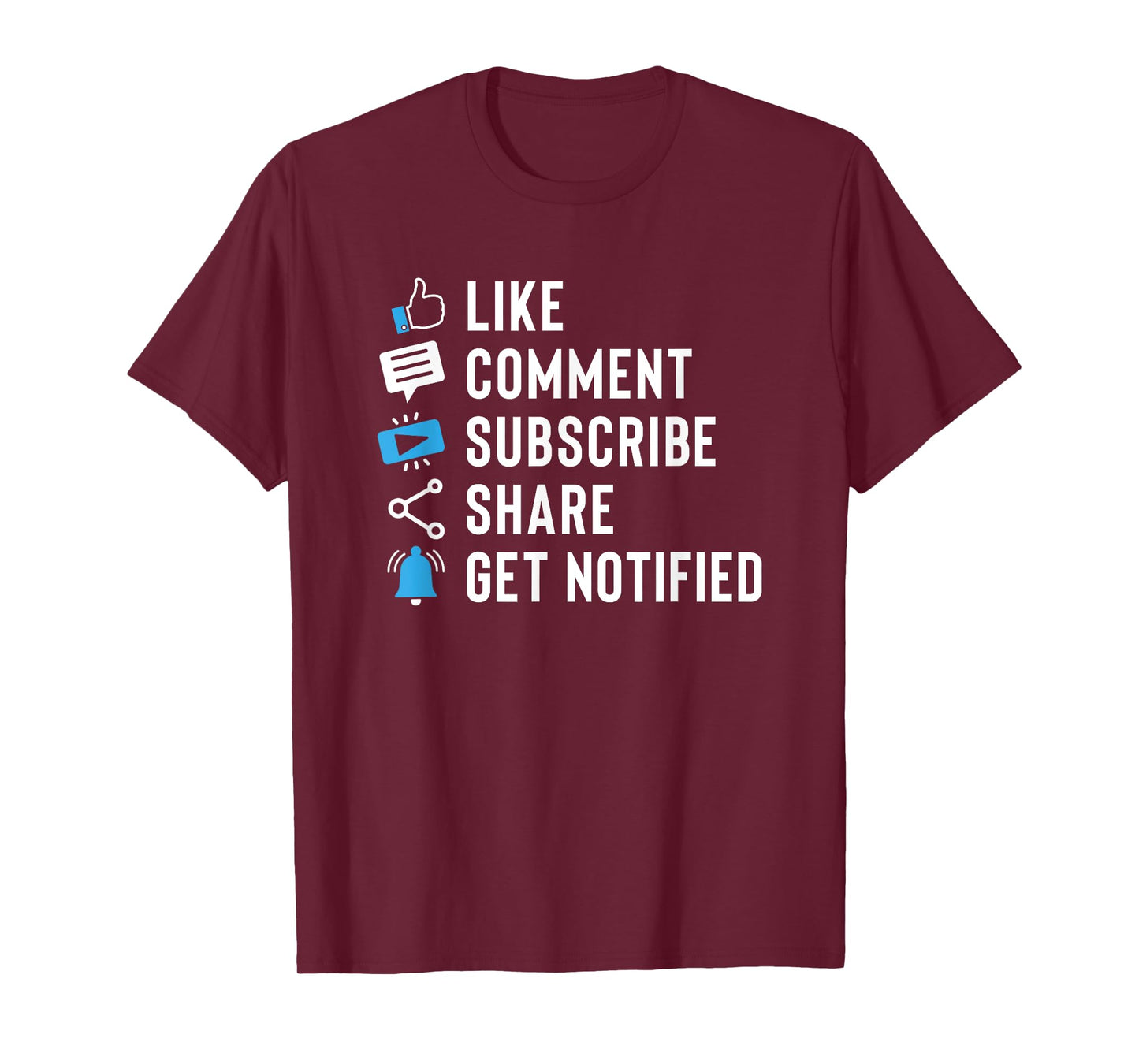 Like Comment Subscribe Share Vlogging Blog Traveler Blogger T-Shirt