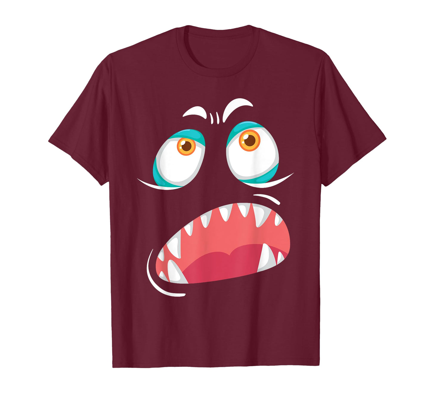 Monster Face Lazy DIY Halloween Costume Cute Creeps T-Shirt
