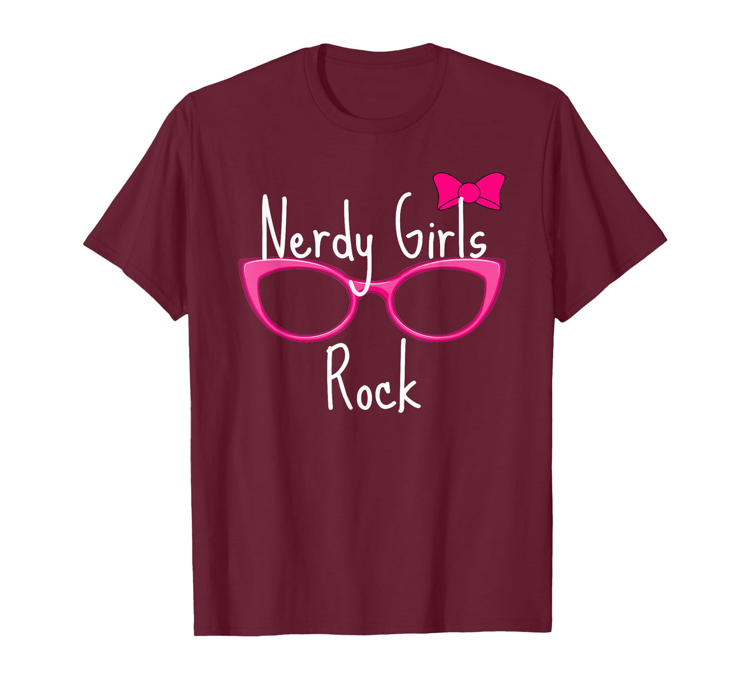 Nerdy Girls Rock T Shirt Gamer Geek Chic Fun Cute Nerd Shirt T-Shirt