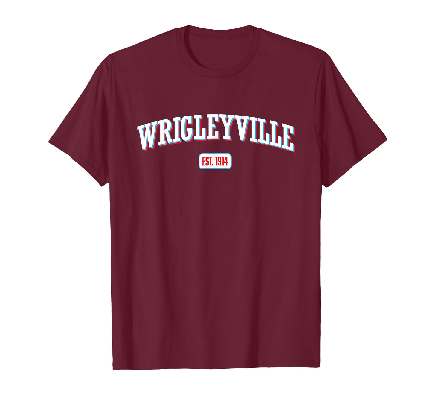 Hometown Heroes - Wrigleyville Est. 1914 T-Shirt - Unisex-Adults, Black, Small, Short Sleeve, Classic Fit, Crew Neck, T-Shirt