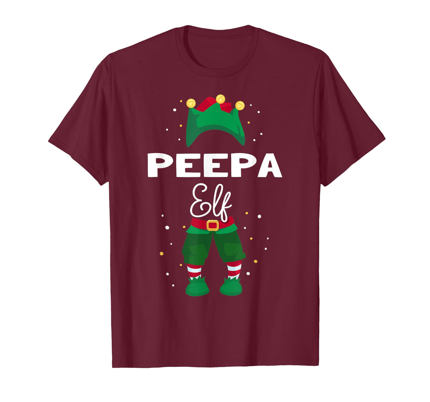 Funny Christmas Tree Lights Ugly Sweater PEEPA Elf T-Shirt