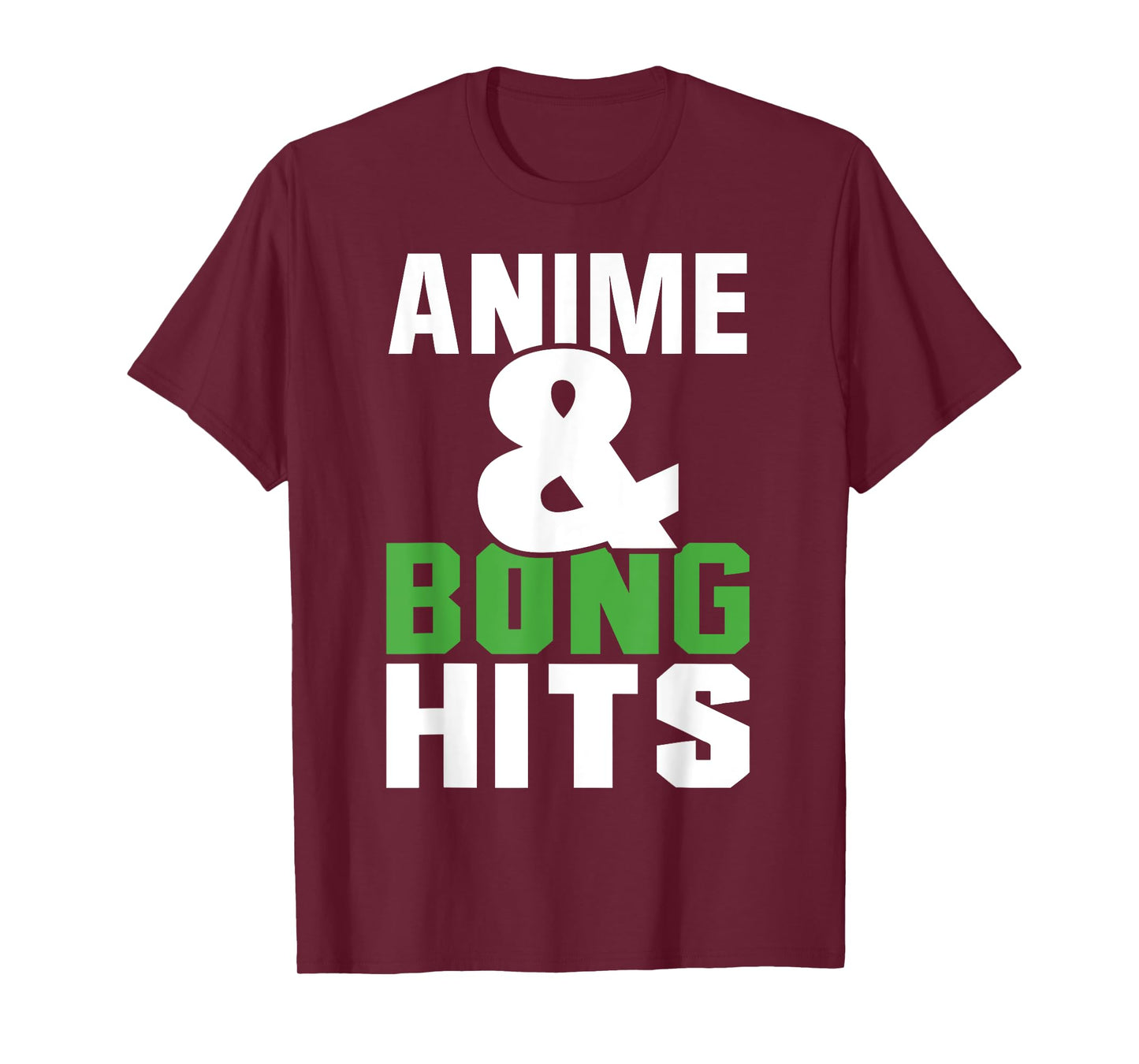 Anime And Bong Hits - Kuwaii Art Asian Animation Style Weed T-Shirt