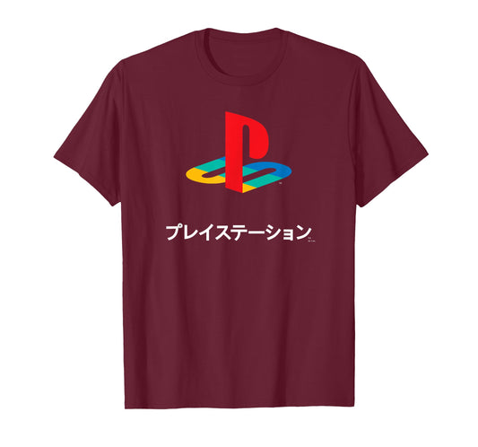 PlayStation Full Color Logo with Kanji Modern Video Game T-Shirt