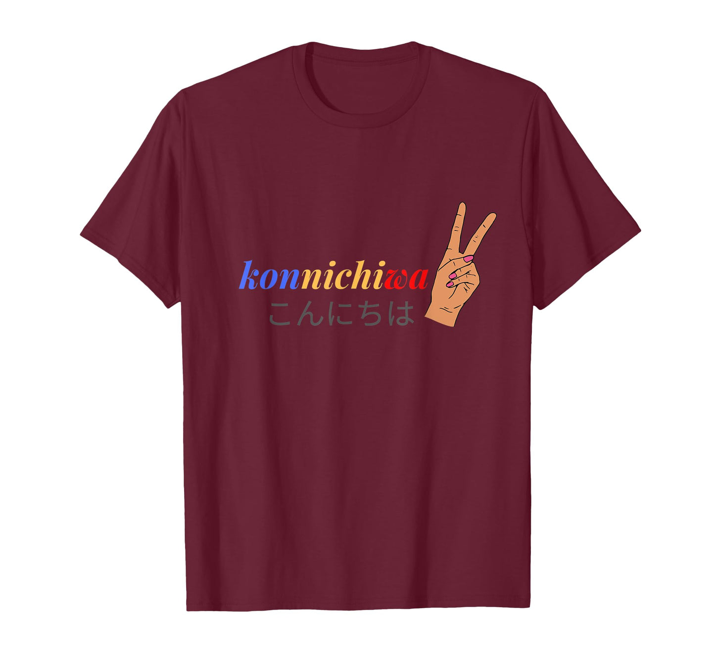 Konnichiwa Japanese Peace Sign T-Shirt