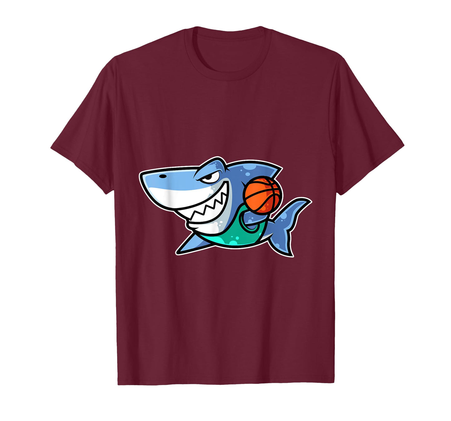 Shark Basketball Game Day Funny Team Sports B-ball T-Shirt