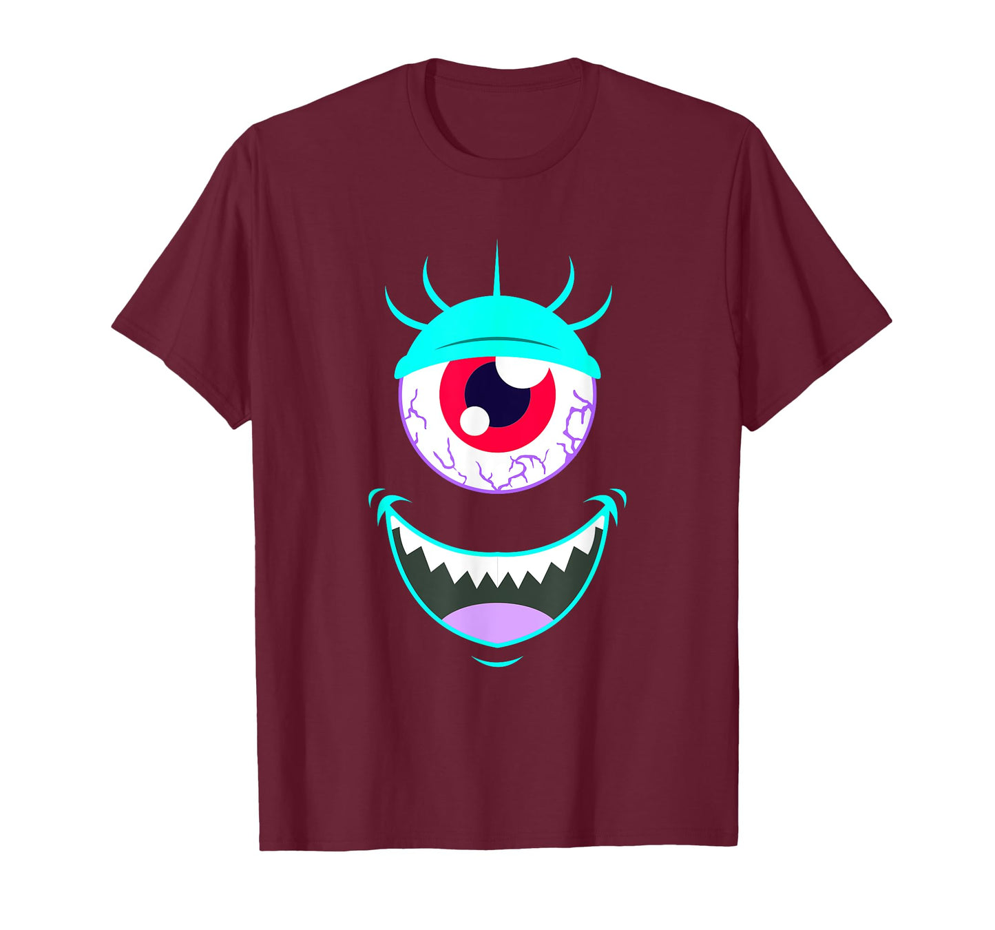 Funny Scary Monster Eyeball Face Halloween T-Shirt