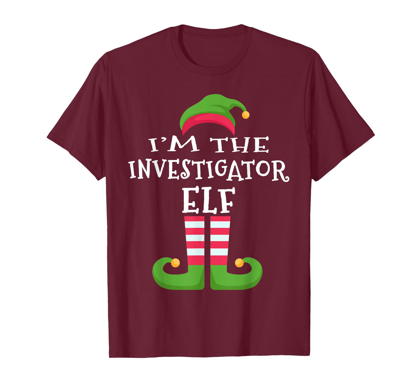 I'm The INVESTIGATOR Elf T-Shirt Family Matching Christmas T-Shirt