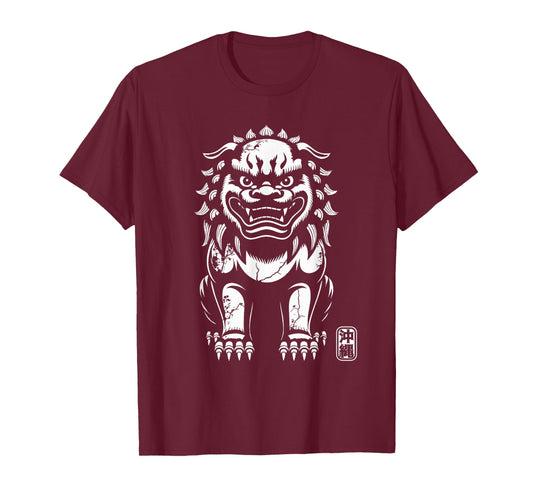 Okinawa Shisa Lion Dog Guardian Japan Kanji Souvenir T-Shirt