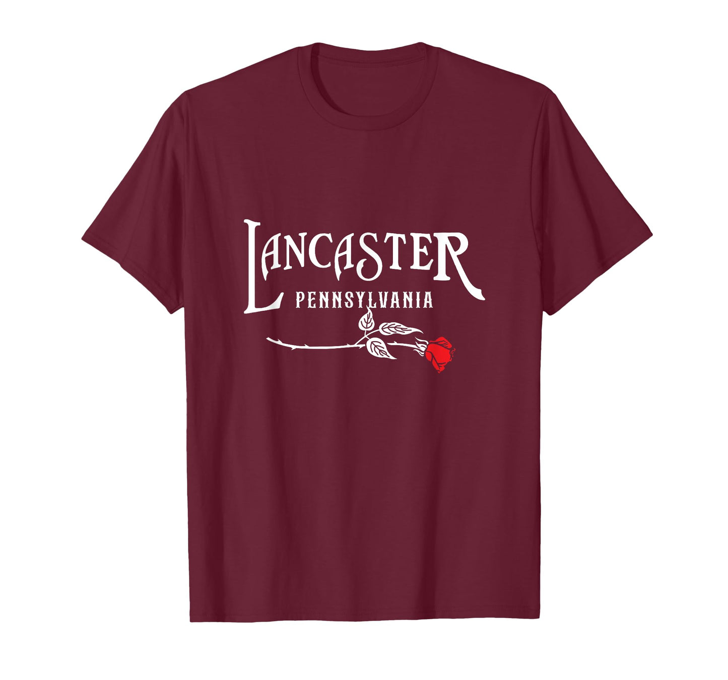 Vintage Lancaster Pennsylvania With A Red Rose PA Hometown T-Shirt