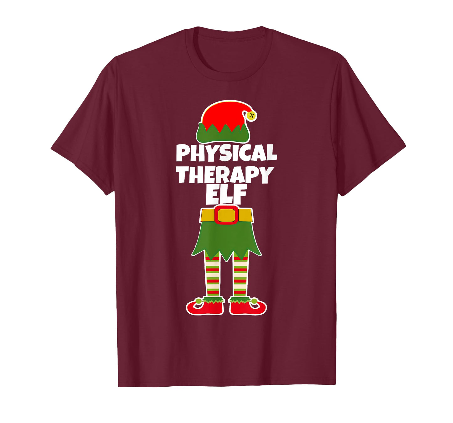 PHYSICAL THERAPY ELF Christmas Therapist Holiday PT Funny T-Shirt
