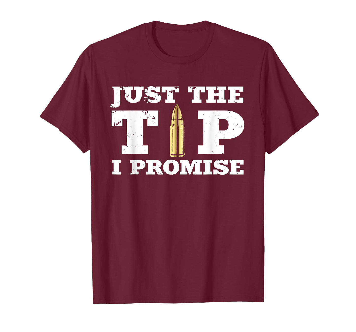 Cool Gun Supporter Shirts and Accessories | Just The Tip I Promise | Funny Gun Owner Adult Humor Gift T-Shirt
