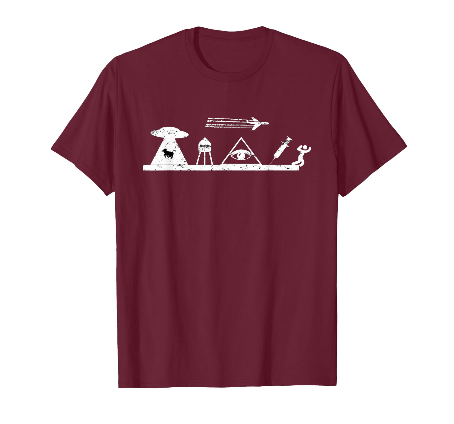Conspiracy Theory Chem trails, Illuminati, Flat Earth, UFO T-Shirt