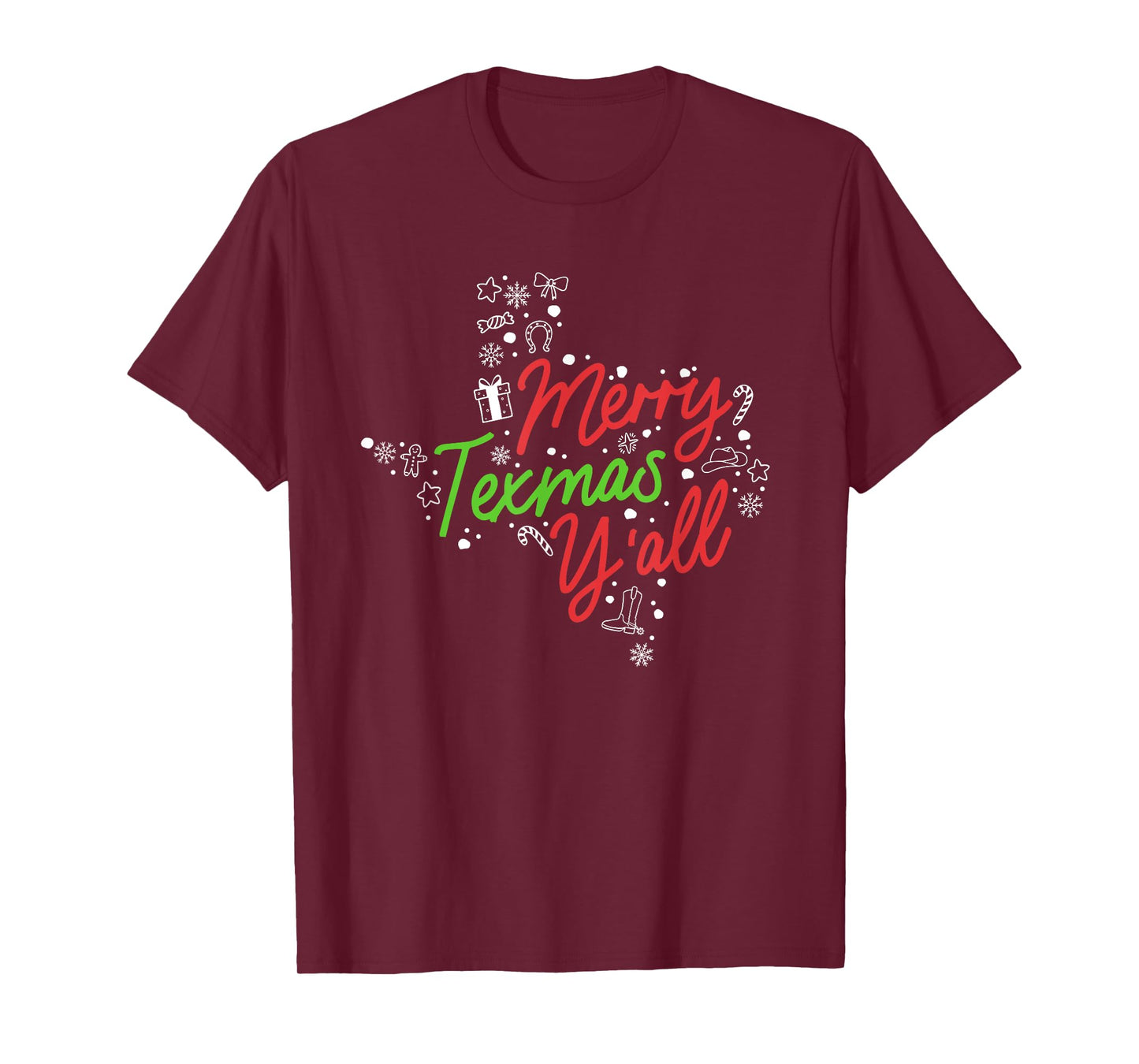 Merry Texmas Y'all Cute Southern Christmas Texas Holidays T-Shirt