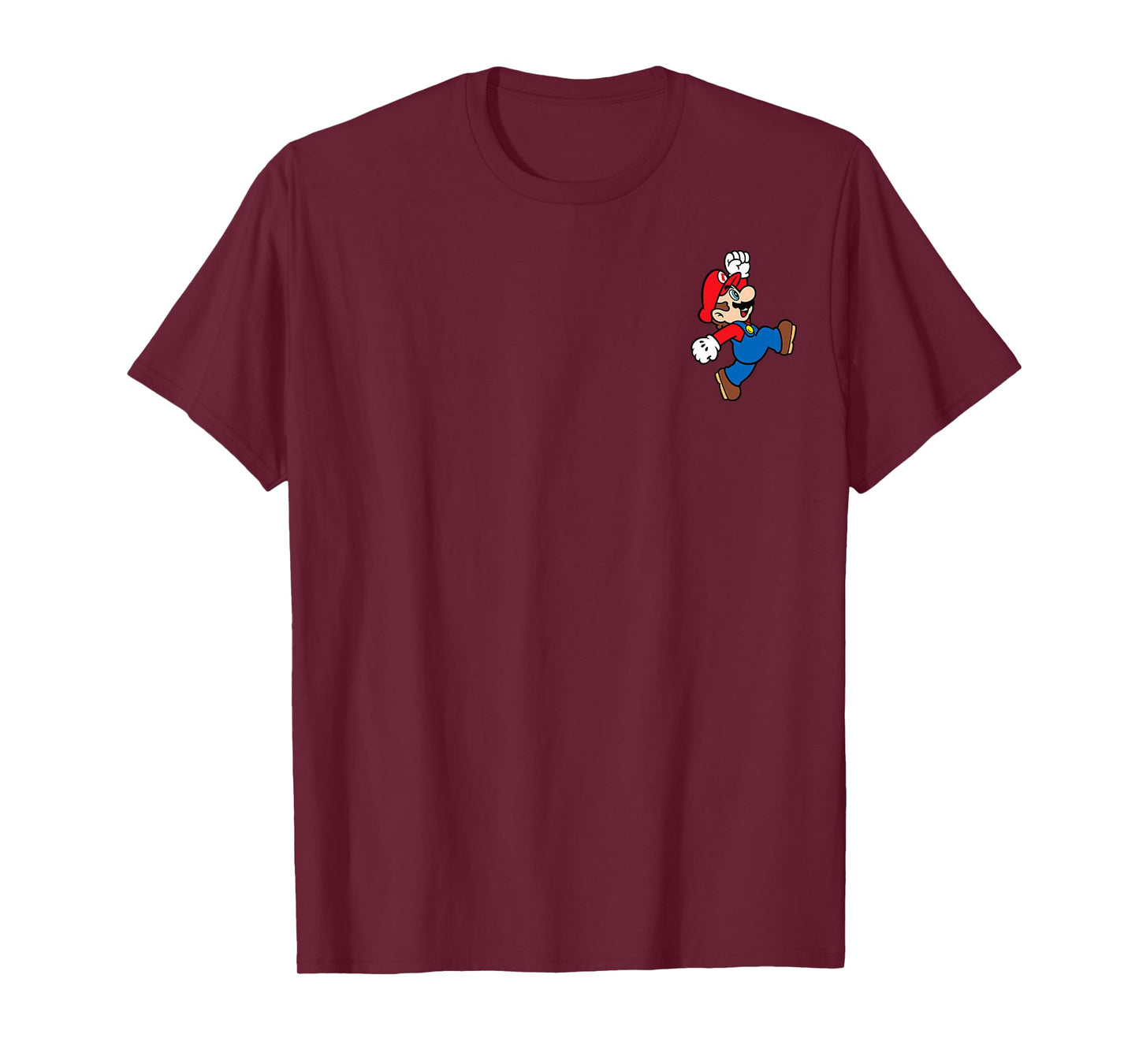 Super Mario Bros Mario Jump Left Chest T-Shirt