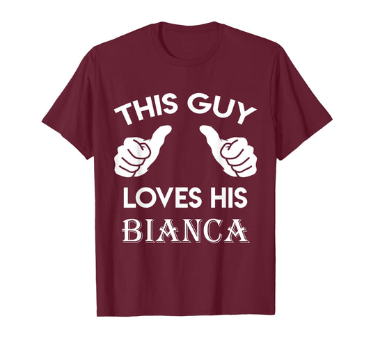 This guy loves his BIANCA gift valentine Anniversary 71k T-Shirt
