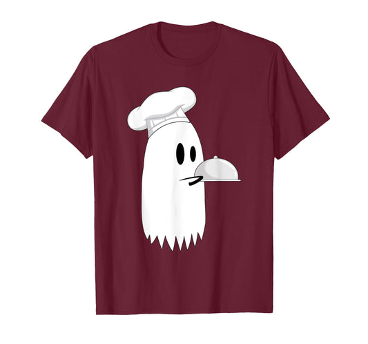 Spooky Ghost Cooking Chef Halloween Costume Gift T-Shirt