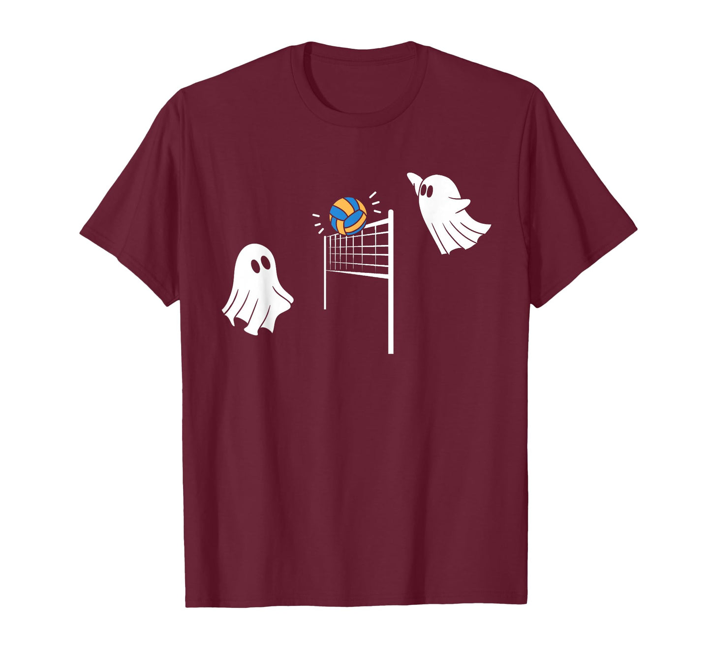 Funny Volleyball Halloween Ghost-Volleyball Sports Lovers T-Shirt