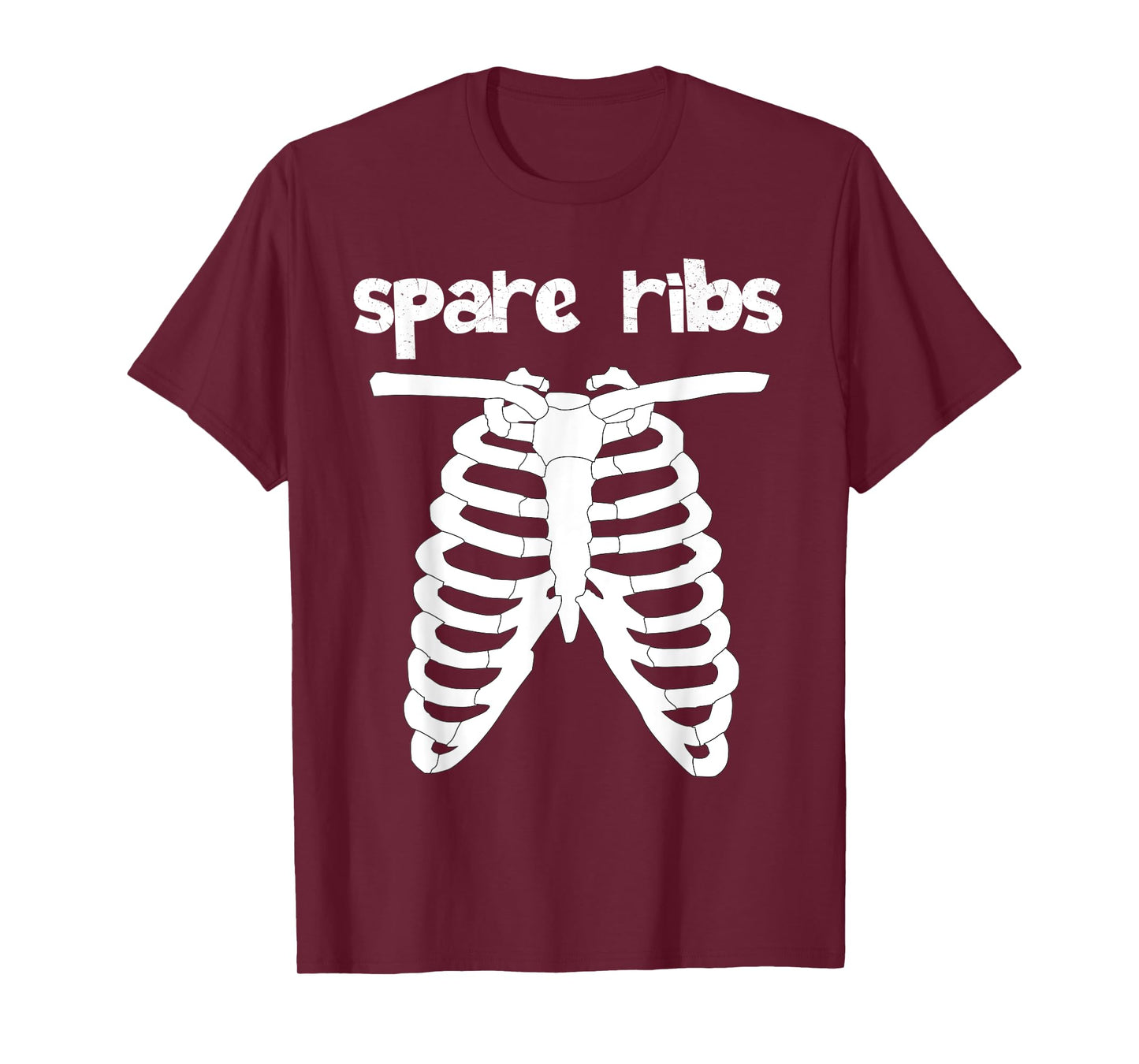 Funny Easy Lazy Halloween Costume Spare Ribs Bones Dress Up T-Shirt