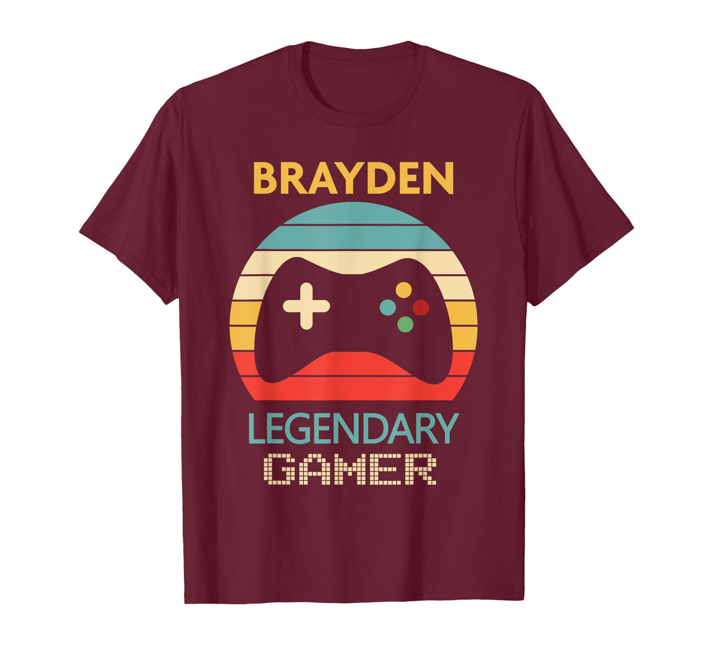 Brayden Name Gift - Personalized Legendary Gamer T-Shirt